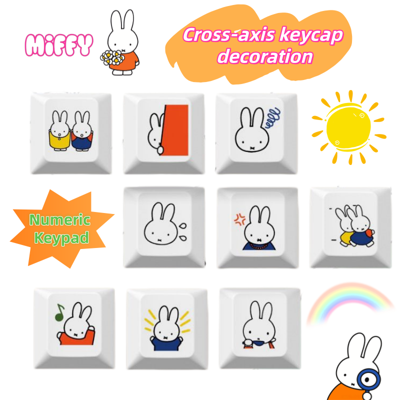 Keyboard Tenkeyless - New Miffy rabbit cartoon cute keycap