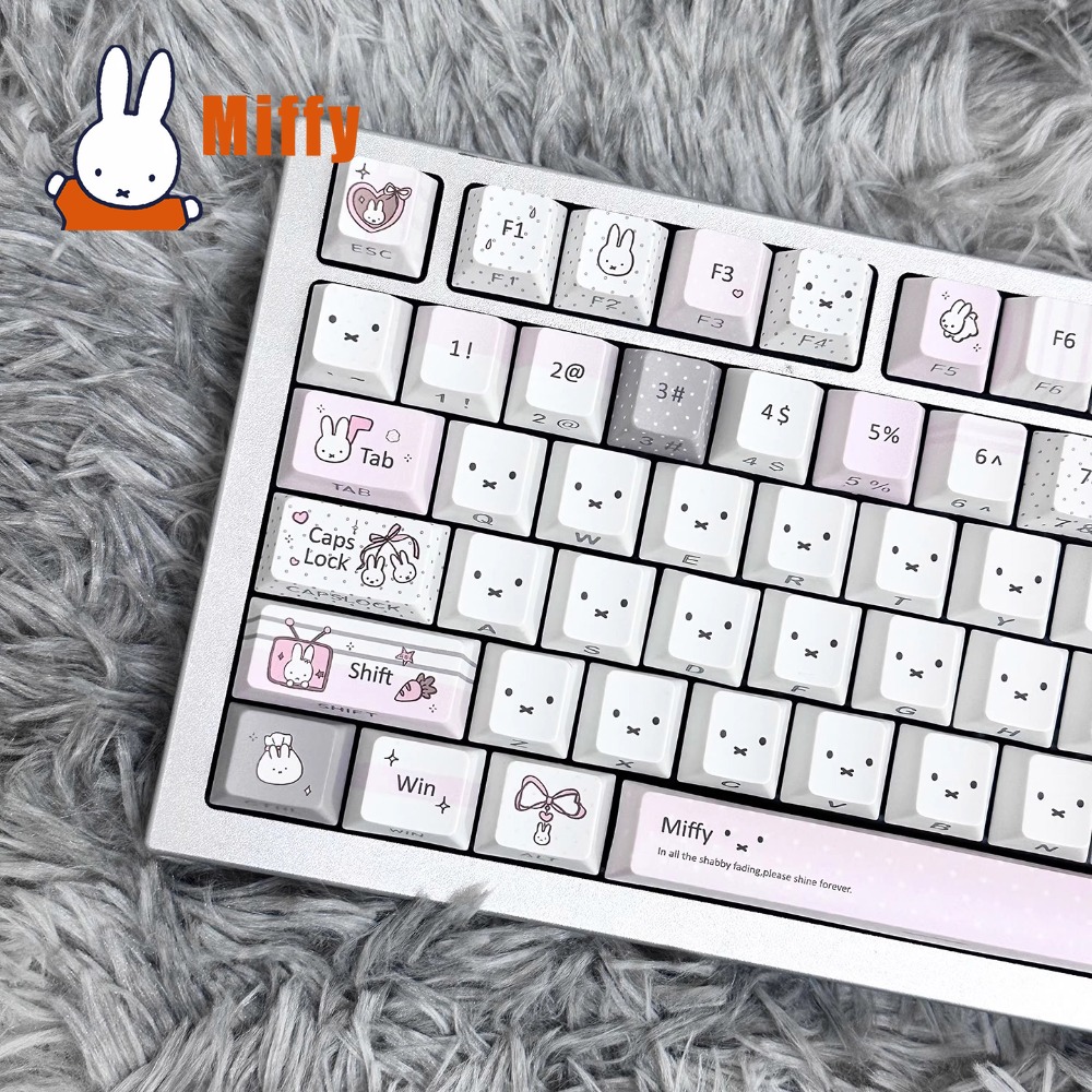 Kawaii Miffy Mechanical Keyboa - Keyboard Tenkeyless ulasan dan harga