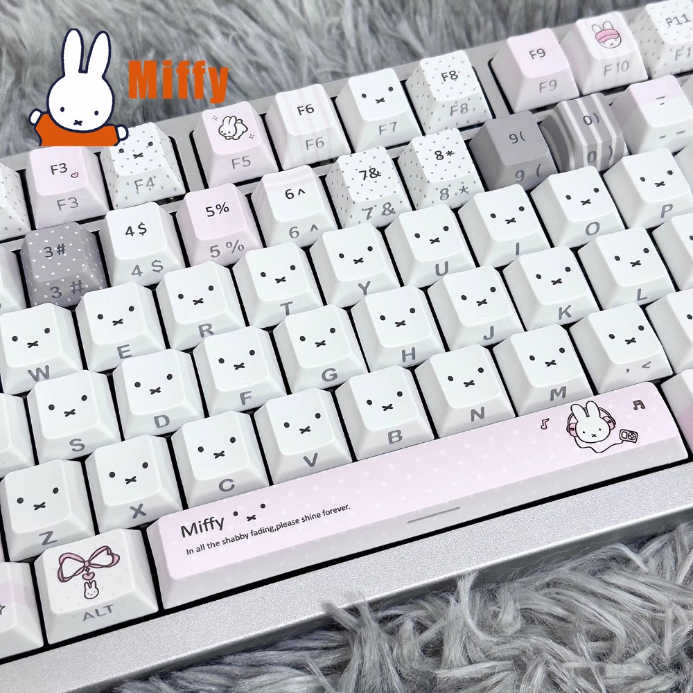 Kawaii Miffy Mechanical Keyboa - Keyboard Tenkeyless ulasan dan harga
