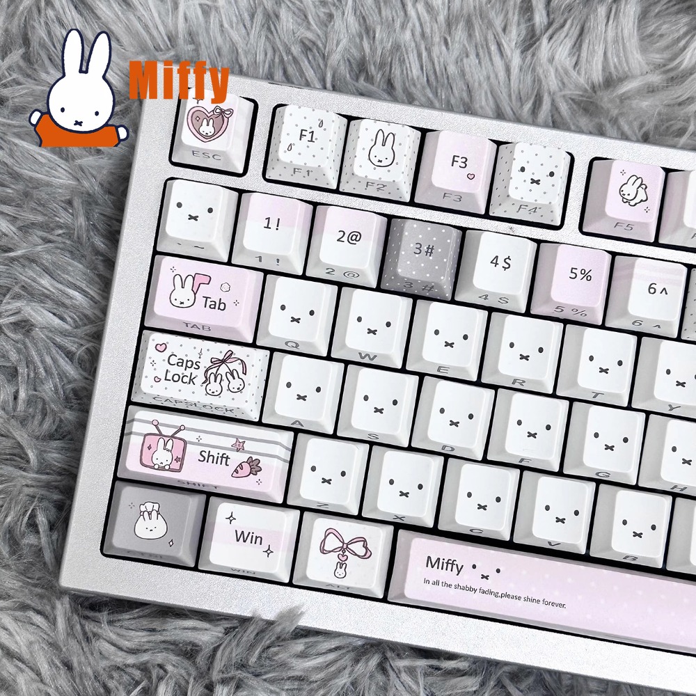 Kawaii Miffy Mechanical Keyboa - Keyboard Tenkeyless ulasan dan harga