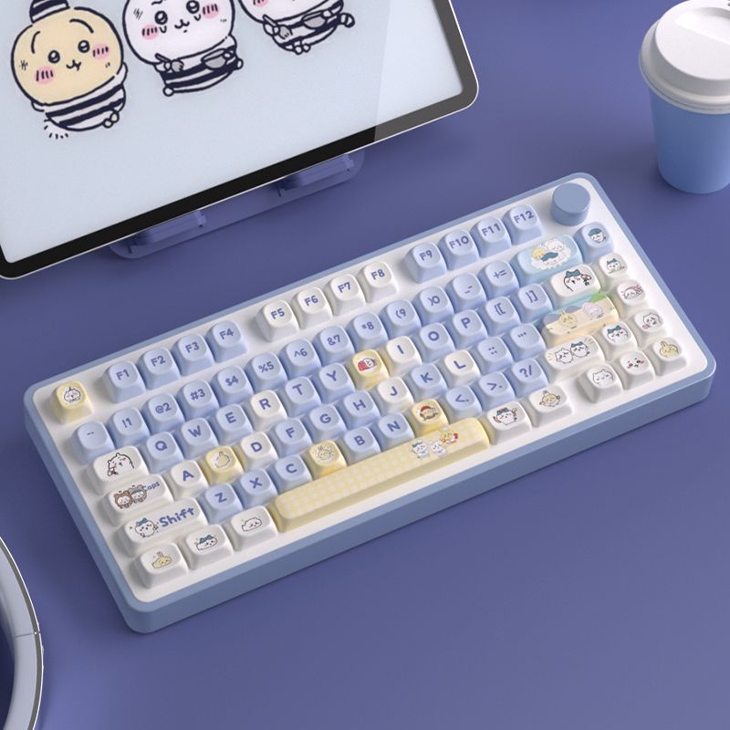 Kawaii Cute Chiikawa Themed MO - Keyboard Tenkeyless ulasan dan harga