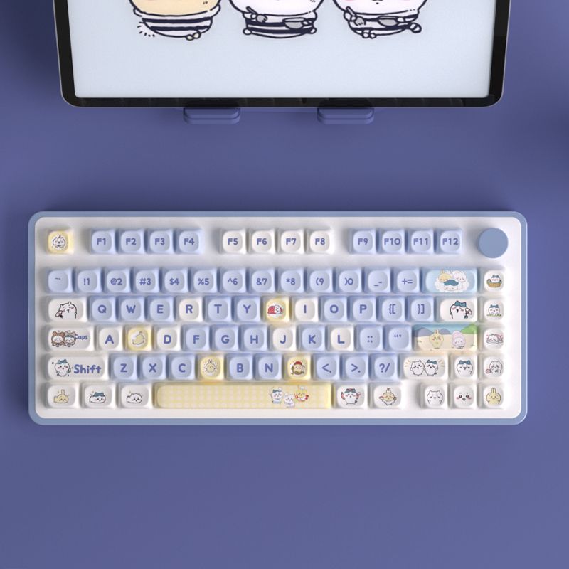 Kawaii Cute Chiikawa Themed MO - Keyboard Tenkeyless ulasan dan harga