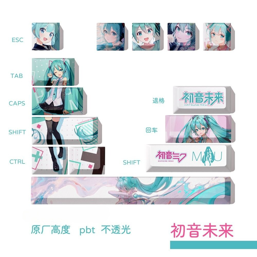 Hatsune Miku Keycaps, OEM Heig - Keyboard Tenkeyless ulasan dan harga