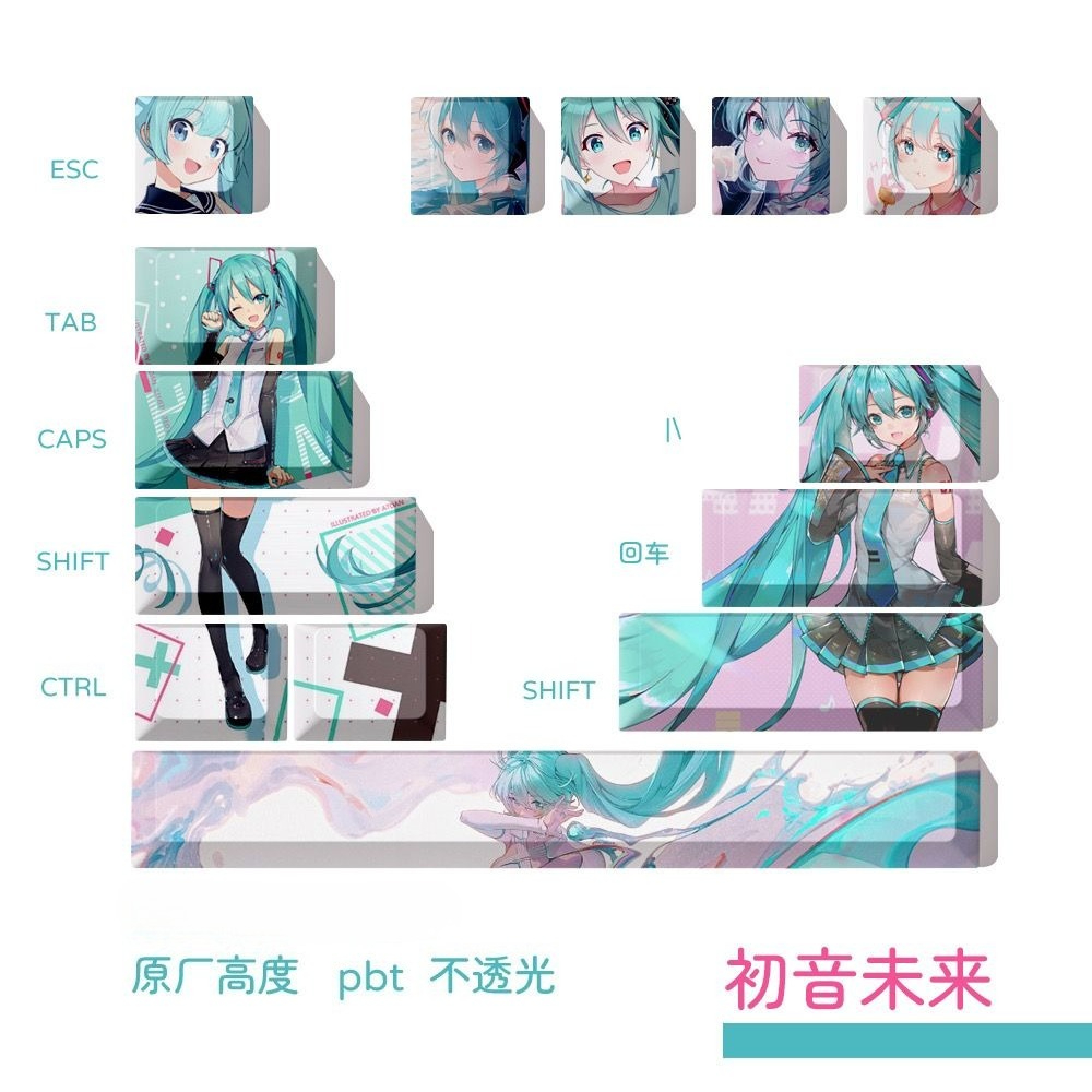 Hatsune Miku Keycaps, OEM Heig - Keyboard Tenkeyless ulasan dan harga