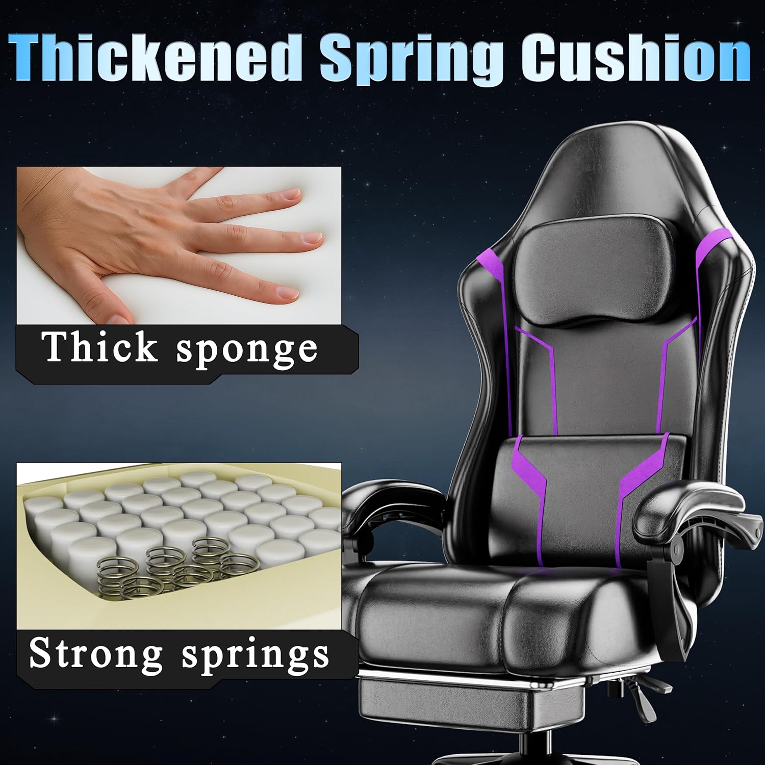 Ergonomic Gaming Chair with Po - Gaming & Esports District ulasan dan harga