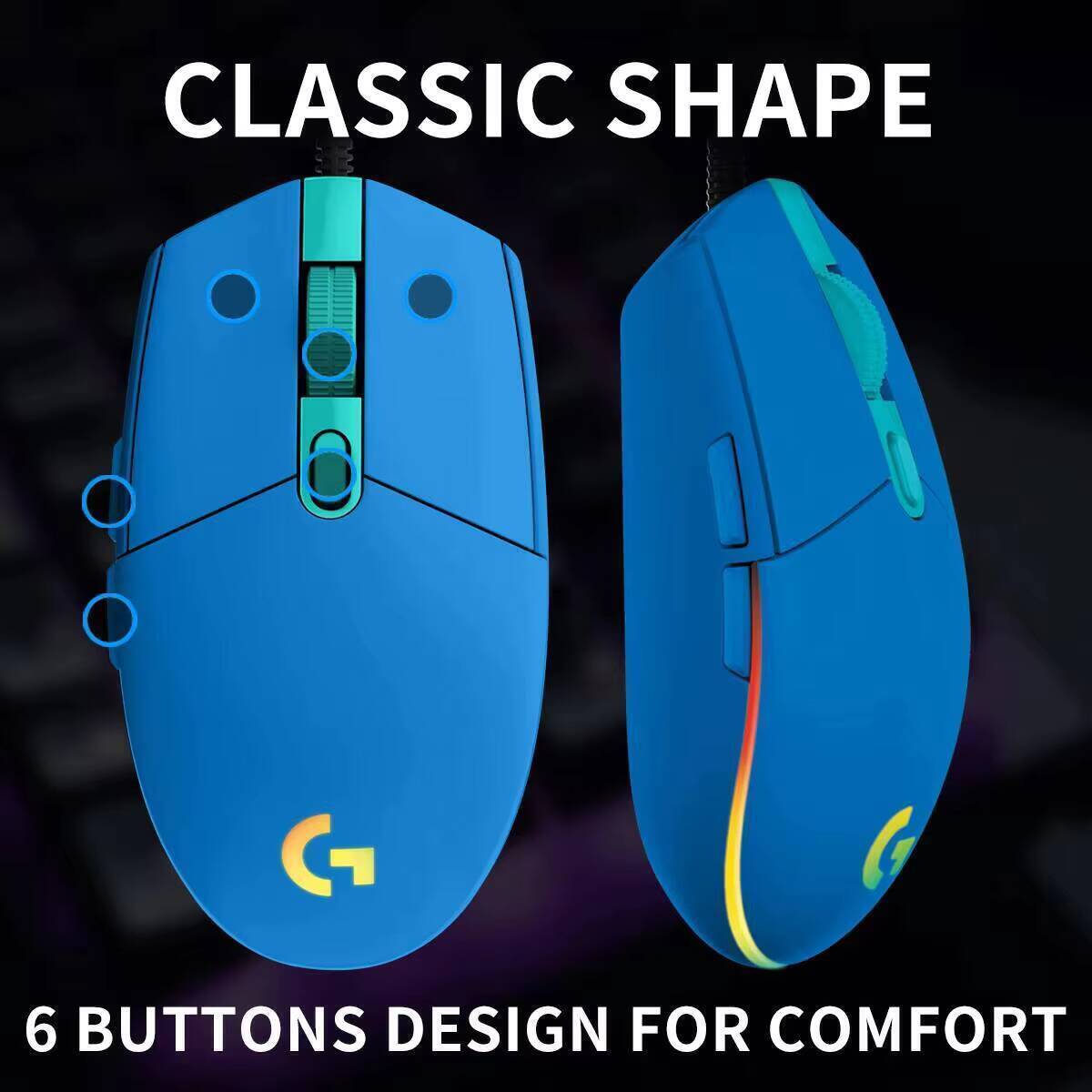 Logitech G203 Gaming Mouse 800 - Logitech Mouse G203 ulasan dan harga