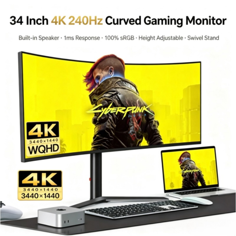 34-Inch 4K 165Hz curved 21:9HV - Esports Gaming Monitor ulasan dan harga