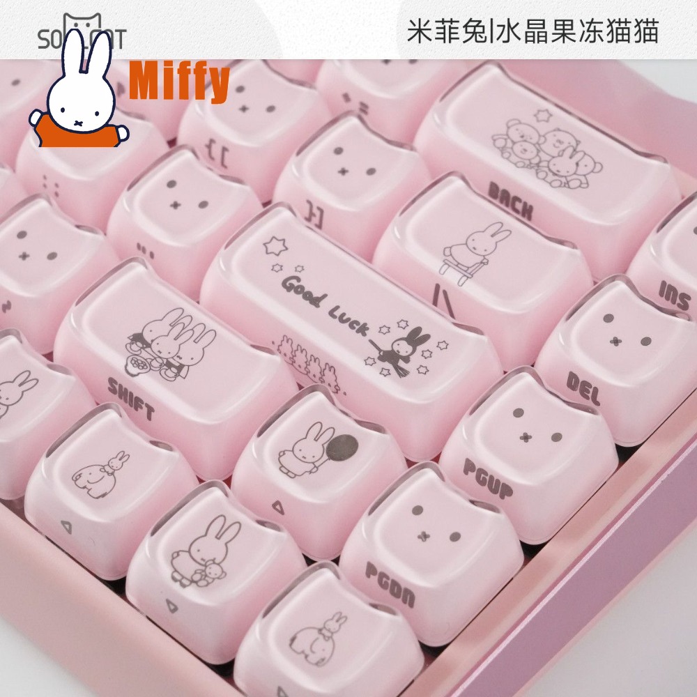 Kawaii Miffy Keycaps Cute Rabb - Keyboard Tenkeyless ulasan dan harga