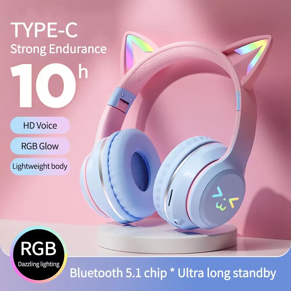 RGB Glow Earphones Wireless Ea - Esports Gaming Monitor ulasan dan harga