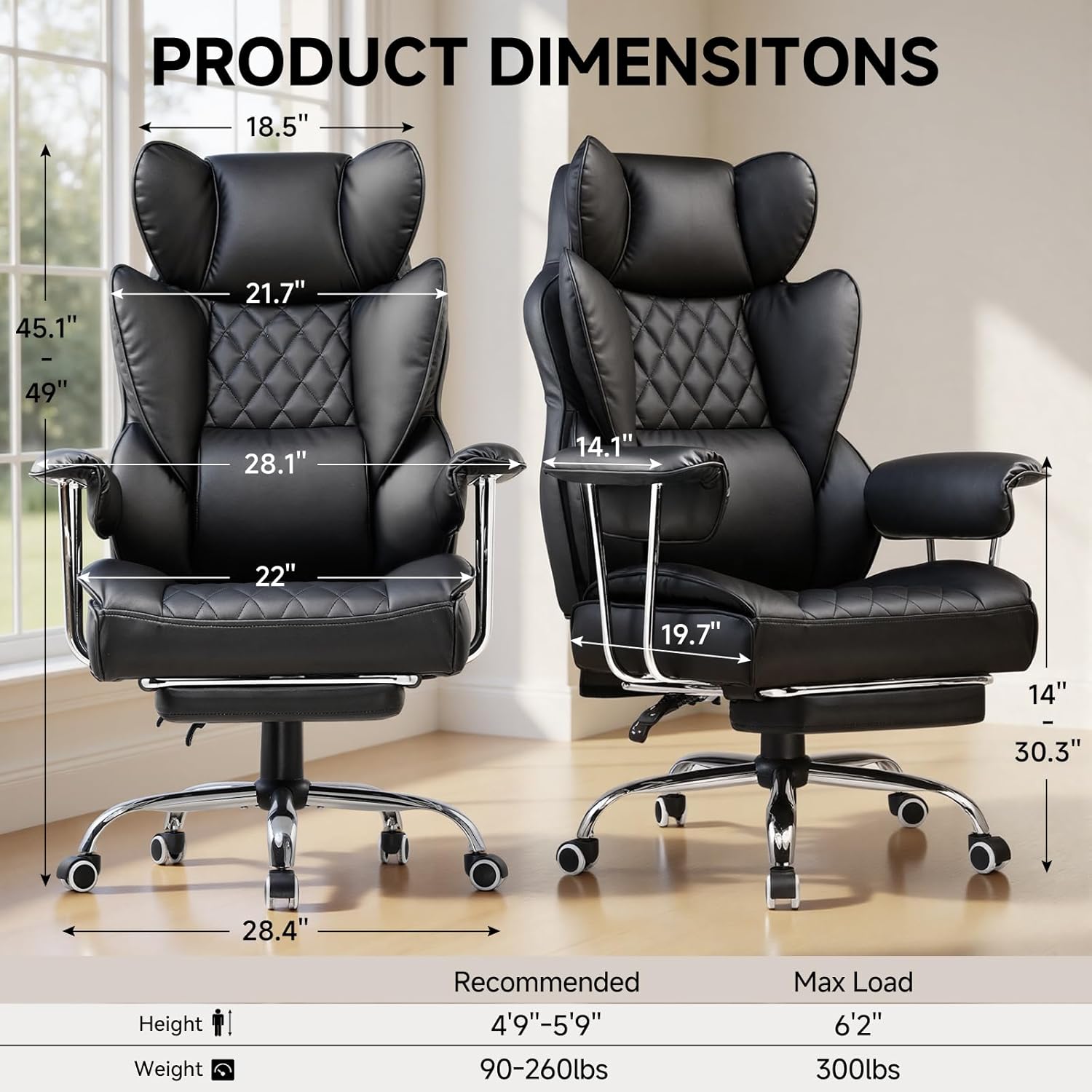 Big and Tall Office Chair with - Gaming & Esports District ulasan dan harga