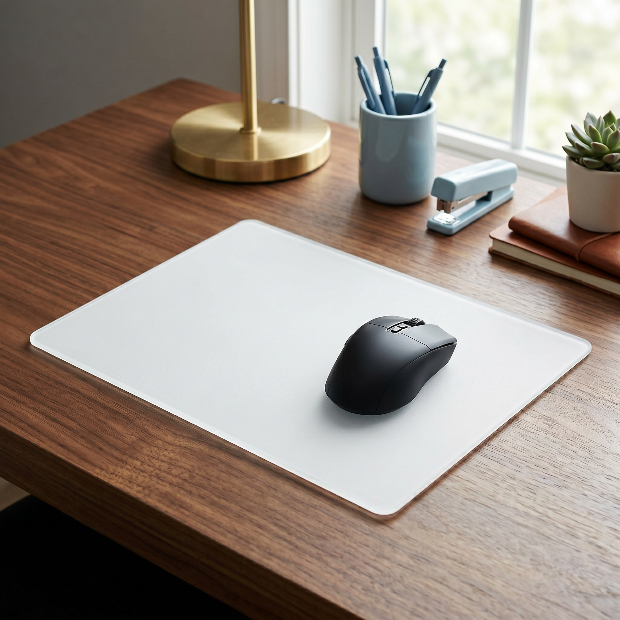 Tempered Glass Mousepad White  - Esports Gaming Tournaments ulasan dan harga
